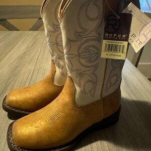 Roper Kids' Western Boots - Tan and Cream